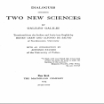 Galilei, Galileo - Dialogues Concerning Two New Sciences (EN, 1914, 324 p., Scan)